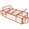 tectake 404403 prenosná králikáreň so 4 dvierkami - hnedá