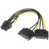 AKASA - SATA power na 6+2-pin PCIe adaptér AK-CBPW19-15
