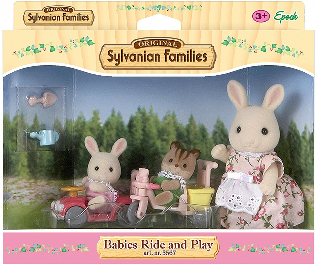 Sylvanian Families 3567 Mamička biely králik s hrajúcimi sa mláďatami