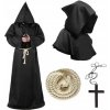 STRÓJ KOSTIUM PRZEBRANIE ZVYK MNICH KSIĄDZ ZAKONNIK HALLOWEEN, M