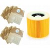 10 x Papierové vrecká do vysávača KARCHER WD3, WD3.200 MV 3 SE 4001 SE 4002