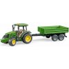 Bruder 02108 Traktor John Deere 5115 s vozidlom