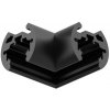 COLORS MT11-L90-MSR11XXXB Závesná rohová spojka MicroTrack MT11-L shaped, L38×W38×D25.5mm, čierna