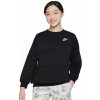 Dievčenské mikiny Nike Kids Sportswear Club Fleece Oversized - Čierny (M)