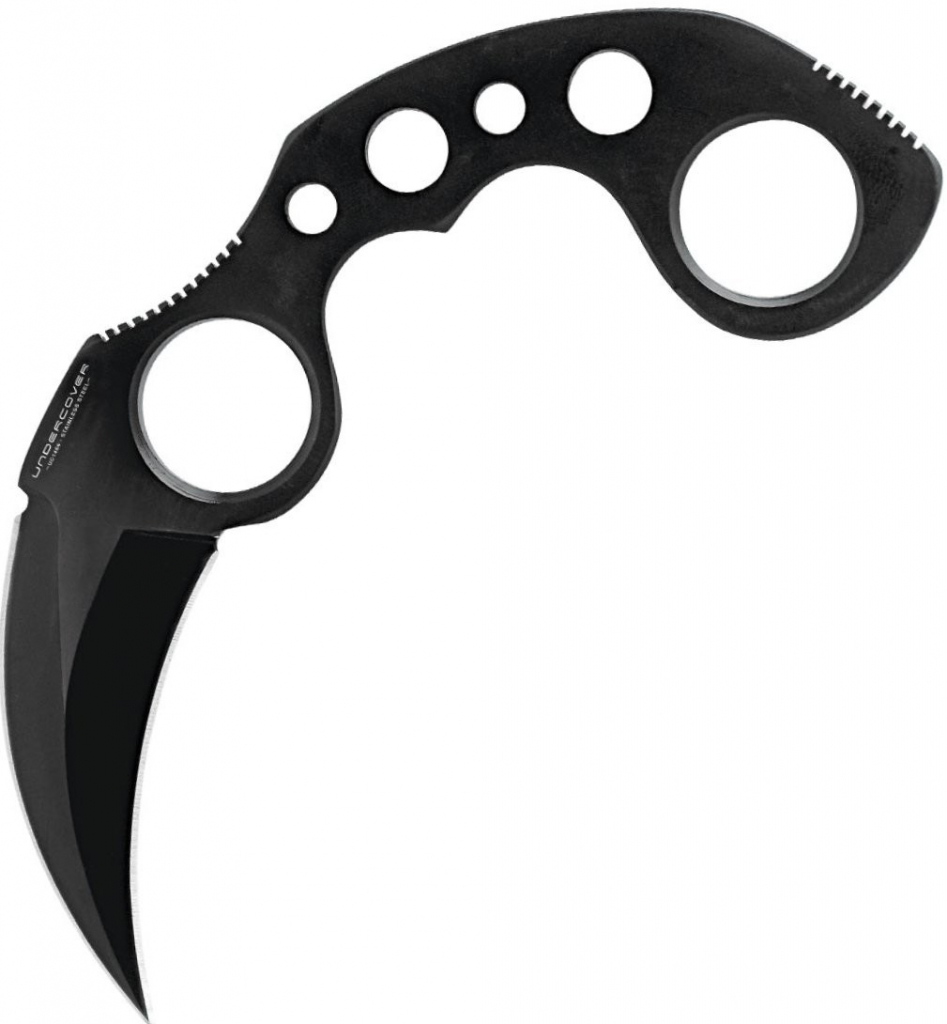 United Cutlery UNDERCOVER KARAMBIT BLACK WITH SHEATH UC1466B