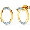 Savicki náušnice kruhy zlaté diamanty SAVE71771 Y S