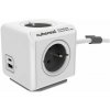 PowerCube Predlžovací kábel, H05VV-F3G, 1,5 m, 4× zásuvka + 1× USB-A, 1× USB-C, sivý, PWC-PUSB-PD20-GY