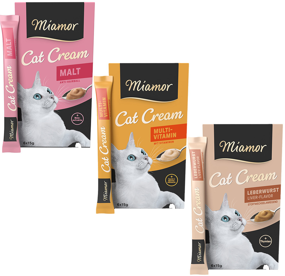Miešané balenie Miamor Cream 18 x 15 g 3 druhy