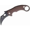 LionSteel LE1 A EB L.E.One Black Earth Brown vreckový nôž - karambit 8,2 cm, čierna, hnedá, hliník