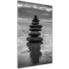 Vertikálny foto obraz akrylový Kamenia na pláži 50x100 cm