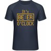 Mymate Predĺžené Tričko MY111 - Dizajn - It's Beer O Clock - Navy / Heather Navy - XXL - Pánske