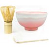 Matcha set - Tradičná príprava zelený čaj ružová - Matcha Day