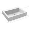Kaldewei Puro umývadlo 60x46 cm obdĺžnik pultové umývadlo biela 900706003001