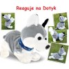 JOKO Interaktívny psík na batérie na dotyk, Husky, sivý (reaguje na dotyk)