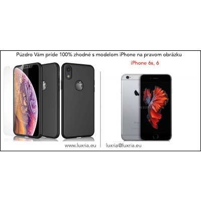 Púzdro Roybens 360 Full Body Apple iPhone + tvrdené sklo - Iphone 6s 6 Čierne