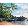 Diamondi Diamantové maľovanie POBREŽIE PALMY A ZÁPAD SLNKA TED DAVIS 40 x 50 cm vypnuté plátno na rám