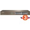 Tenda TEG1016D - 16x Gigabit Switch, Fanless-bez ventilátorov, Rackmount, ochrana proti prepätiu