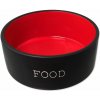 Miska Dog Fantasy keramická FOOD čierna/červená 13x5,5cm, 400ml