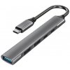 USB HUB redukcia USBC-2xUSBC+3xUSBA SOLIGHT SSH1101