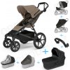 Set 7v1 Thule Urban Glide 4-wheel Tinted Taupe s magnetickou sponou + pláštenka + ochranná sieť + madlo + korbička Black + pláštenka + ochranná sieť na korbičku