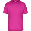 James & Nicholson Tričko JN 358, sportovní, žerzejové, krátký rukáv, pánské COT02035804813-pink 3XL Růžová