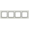 Schneider Electric Slovakia spol. s r.o. Sedna Elements - SDD360804 - Rámček štvornásobný - Biele sklo