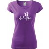 EKG volejbalistky - Dámske tričko Pure - 2XL ( Fialová )
