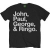 The Beatles Tričko John, Paul, George & Ringo Unisex Black L