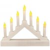 Svietnik MagicHome Vianoce, 7 LED, 2xD, časovač, plápolanie plameňa