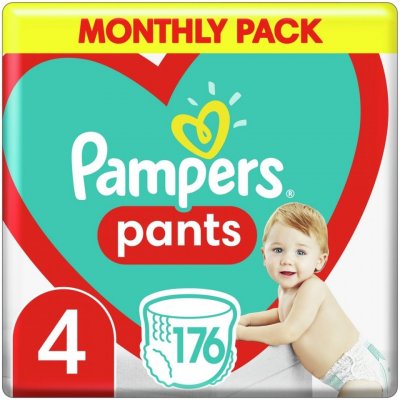 PAMPERS Pants 4 Active Baby-Dry 9-15 kg 2x176 ks + YORK SADA DETSKYCH HUBIEK 4 KS CASHBACK AŽ 40 EUR