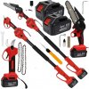 ONDRAGON Akumulátorová píla 6″ + nožnice + teleskop do 4 m - 2× BIG Akku 1,5 Ah (sada XXXL)