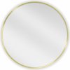 Mexen Loft, okrúhle kúpeľňové zrkadlo 60 cm, farba rámu zlatá lesklá, 9850-060-060-000-50