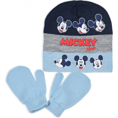 Disney čiapka a rukavice MICKEY MOUSE svetlo modrá