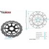 Tsuboss Kotúč brzdový plávajúci (300/64/5D) - zubatý dizajn - Suzuki RGF125 Gamma / 92-94+RGV250Gamma / 91-97+GSX750 / 97-03+VZ800 MARAUDER / 96-04