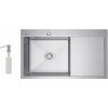 Drez IRMA nerezový oceľový 78x49 cm SADA + dávkovač + odkvapkávač