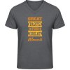 Soft-Style V Tričko Gildan - Dizajn - Great Taste for Great Moments - Dark Heather Grey - S - Pánske