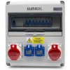 ECT Elektro-Component-Technik, s.r.o. ELSYBOX P693F00220F Zásuvkový rozvádzač 2x CEE 16A, 2x 230V, IP44, istený, s chráničom