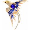 Glory Brošňa Bájny fénix modrý s krištáľmi 2133