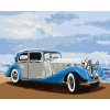 ZUTY Maľovanie podľa čísel RETRO AUTO PRI MORI Rámovanie bez rámu a bez vypnutia plátna Rozmer 80 x 100 cm