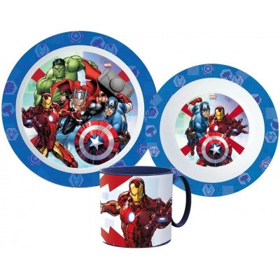Stor Sada plastového riadu Avengers s hrnčekom 3 diely