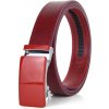 Kožený opasok s automatickou prackou RED Bordová