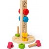 Bigjigs Toys Dřevěná věž s maticemi a šrouby