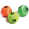 Hračka pes Loptička tenisová pískacia s labkou 6cm KAR 3ks