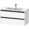 Duravit Ketho.2 - Umývadlová skrinka, 55x101x48 cm, 2 zásuvky, matná biela K25264018180000