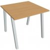 Hobis Pracovný stôl UNI A, 80x75,5x80 cm, buk/sivá
