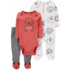 CARTER'S Set 3dielny body dl. rukáv, overal, polodupačky Red Dog chlapec LBB NB/ vel. 56