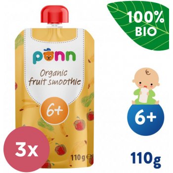 SALVEST Põnn BIO Ovocné smoothie s ananásom 3 x 110 g