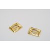 Kovová odevná pracka - zlatá - prievlak 1,8 cm - rozmer 3,2 cm x 2,5 cm