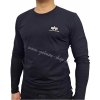 Alpha Industries Basic LS Small Logo pánske s dlhým rukávom čierne