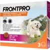 Frontpro 11 mg žuvacie tablety pre psy 2 - 4 kg 1 x 3 ks